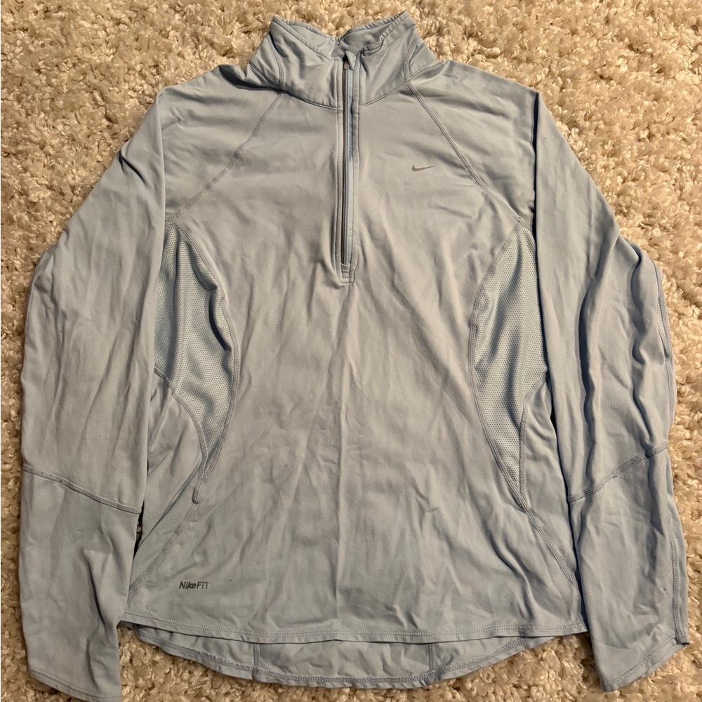 NikeFit Women’s Light Blue Athletic Quarter Zip
